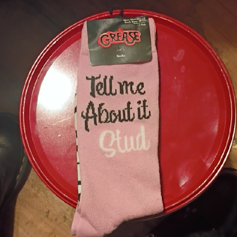 Grease Pink Casual Socks